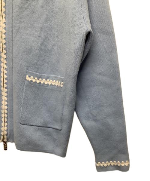 TTT MSW（ティー）TTT MSW (ティー) ニットジャケット ブルー サイズ:Mサイズの古着・服飾アイテム
