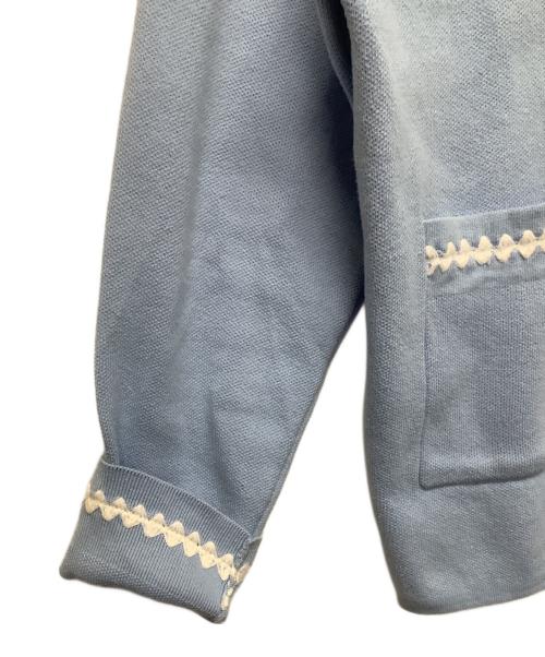 TTT MSW（ティー）TTT MSW (ティー) ニットジャケット ブルー サイズ:Mサイズの古着・服飾アイテム
