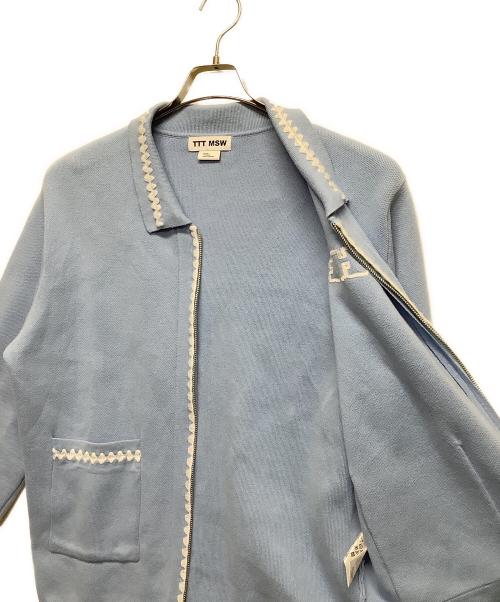 TTT MSW（ティー）TTT MSW (ティー) ニットジャケット ブルー サイズ:Mサイズの古着・服飾アイテム