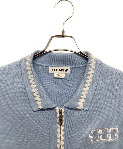 TTT MSW（ティー）TTT MSW (ティー) ニットジャケット ブルー サイズ:Mサイズの古着・服飾アイテム