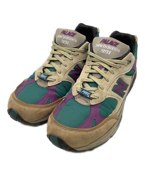 NEW BALANCE（ニューバランス）NEW BALANCE (ニューバランス) PALACE (パレス) スニーカー カーキ×グリーン×パープル サイズ:27cmの古着・服飾アイテム