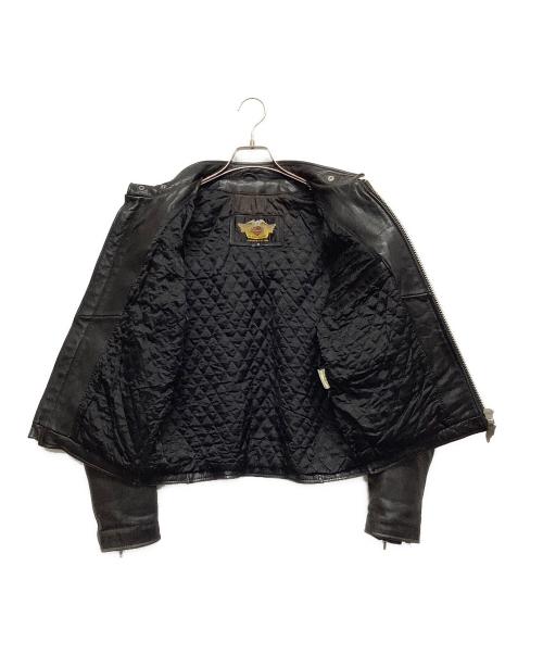 HARLEY-DAVIDSON（ハーレーダビッドソン）HARLEY-DAVIDSON (ハーレーダビッドソン) レザージャケット ブラック サイズ:Mの古着・服飾アイテム