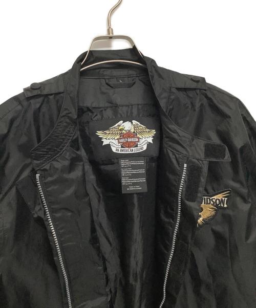 HARLEY-DAVIDSON（ハーレーダビッドソン）HARLEY-DAVIDSON (ハーレーダビッドソン) ライダースジャケット ブラック サイズ:Lの古着・服飾アイテム