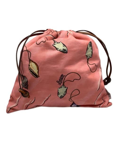 LOEWE（ロエベ）LOEWE (ロエベ) ドローストリングポーチ ピンクの古着・服飾アイテム