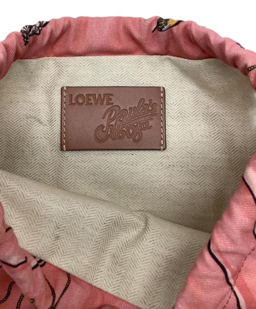 LOEWE（ロエベ）LOEWE (ロエベ) ドローストリングポーチ ピンクの古着・服飾アイテム