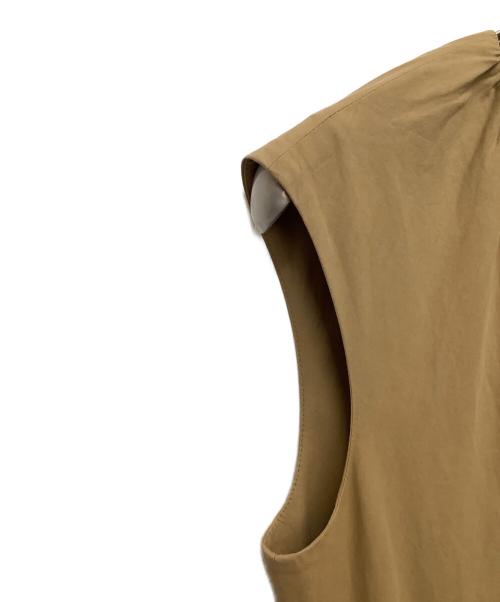 DRAWER（ドゥロワー）DRAWER (ドゥロワー) ノースリーブワンピース ブラウン サイズ:38の古着・服飾アイテム