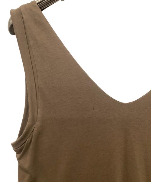 BRUNELLO CUCINELLI（ブルネロクチネリ）BRUNELLO CUCINELLI (ブルネロクチネリ) ノースリーブ・キャミソールワンピース ブラウン サイズ:Mの古着・服飾アイテム