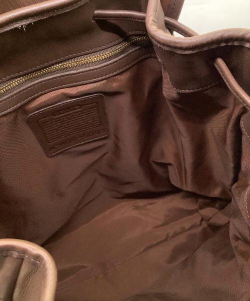 COACH（コーチ）COACH (コーチ) レザーバックパック ブラウンの古着・服飾アイテム