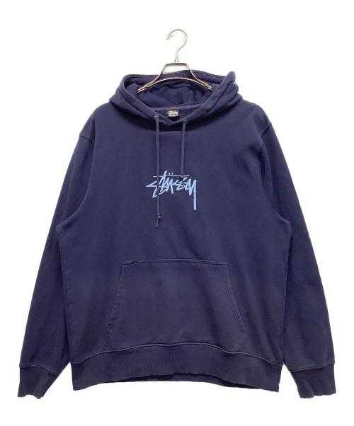 stussy（ステューシー）stussy (ステューシー) プルオーバーパーカー ネイビー サイズ:Ｌの古着・服飾アイテム