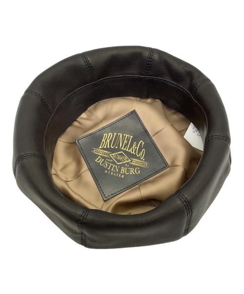 brunel&co（ブルーネル）brunel&co (ブルーネル) レザーベレー帽 ブラック サイズ:36の古着・服飾アイテム