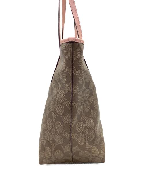 COACH（コーチ）COACH (コーチ) トートバッグ ベージュ×ピンクの古着・服飾アイテム