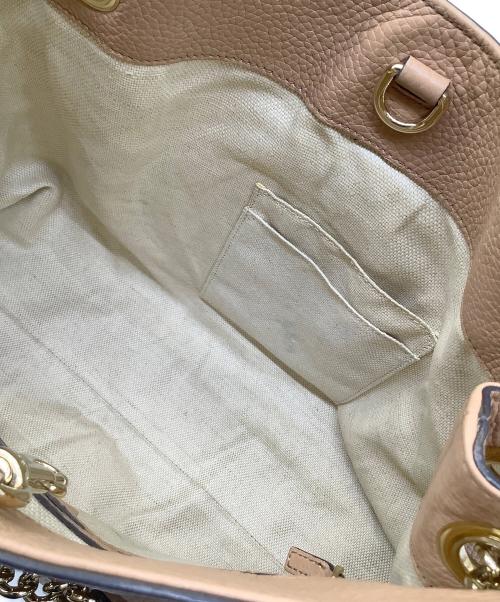 GUCCI（グッチ）GUCCI (グッチ) インターロッキングGチェーンショルダーバッグ ベージュの古着・服飾アイテム