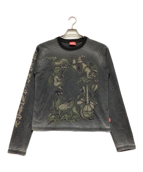 DIESEL（ディーゼル）DIESEL (ディーゼル) 長袖カットソー グレー サイズ:Sの古着・服飾アイテム