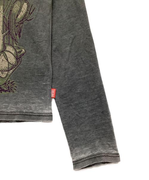 DIESEL（ディーゼル）DIESEL (ディーゼル) 長袖カットソー グレー サイズ:Sの古着・服飾アイテム