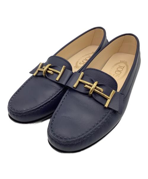 TOD'S（トッズ）TOD'S (トッズ) ドライビングシューズ ネイビー サイズ:37 1/2の古着・服飾アイテム