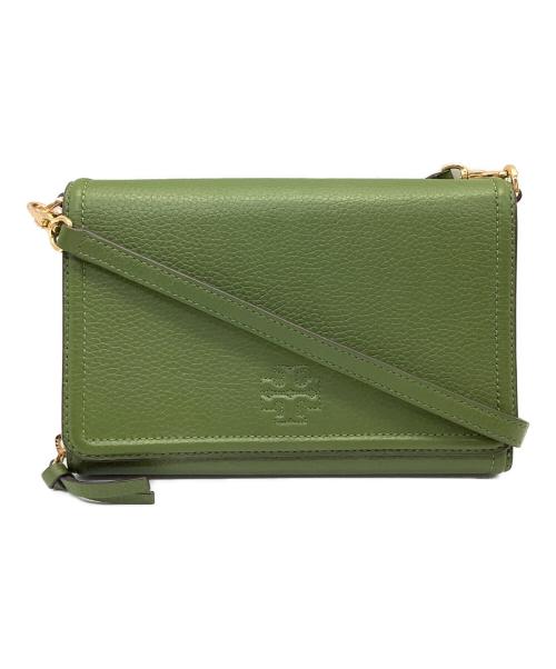 TORY BURCH（トリーバーチ）TORY BURCH (トリーバーチ) ショルダーウォレット グリーンの古着・服飾アイテム
