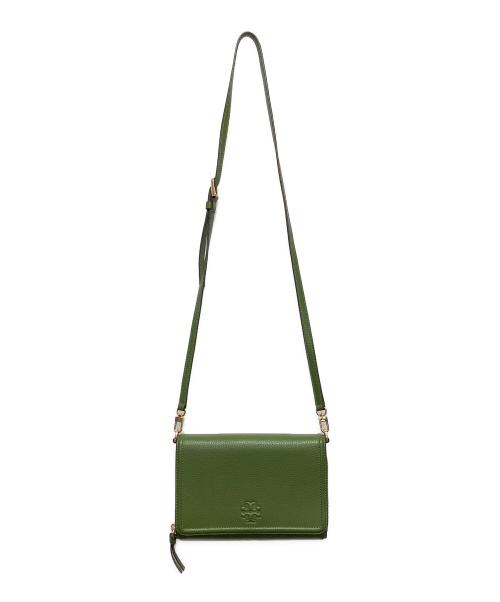 TORY BURCH（トリーバーチ）TORY BURCH (トリーバーチ) ショルダーウォレット グリーンの古着・服飾アイテム
