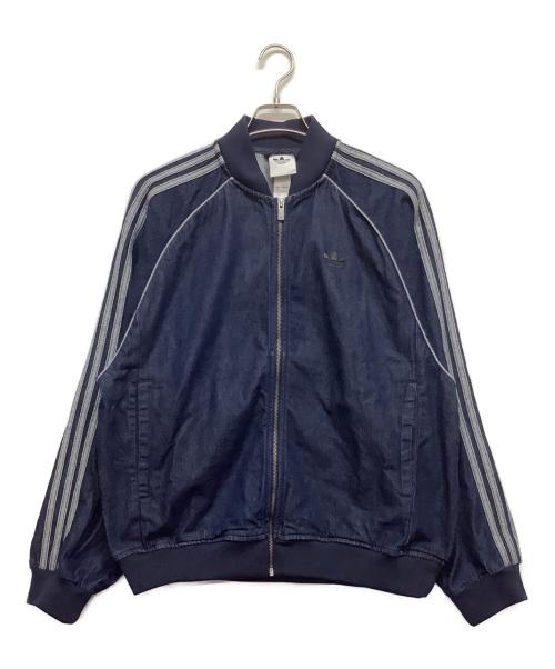 adidas（アディダス）adidas (アディダス) デニムトラックジャケット インディゴ サイズ:Lの古着・服飾アイテム