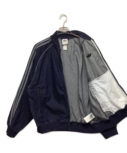 adidas（アディダス）adidas (アディダス) デニムトラックジャケット インディゴ サイズ:Lの古着・服飾アイテム