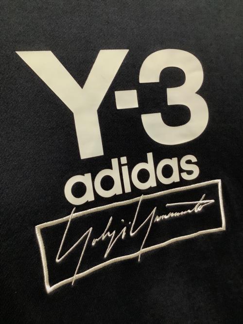 Y-3（ワイスリー）Y-3 (ワイスリー) プリントスウェット　STACKED LOGO CREW SWEATER ブラック サイズ:Mの古着・服飾アイテム