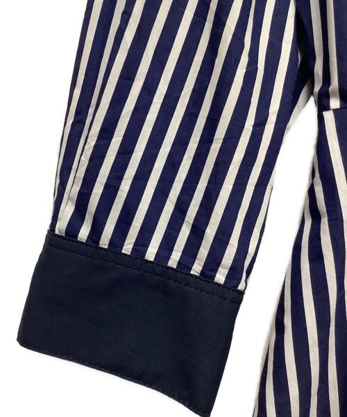 JENNE（ジェンヌ）JENNE (ジェンヌ) 長袖ワンピース ネイビー×ホワイト サイズ:Mの古着・服飾アイテム