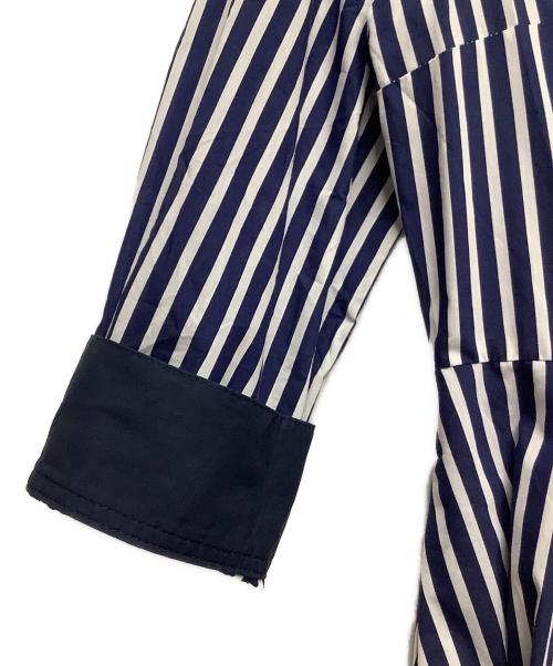 JENNE（ジェンヌ）JENNE (ジェンヌ) 長袖ワンピース ネイビー×ホワイト サイズ:Mの古着・服飾アイテム