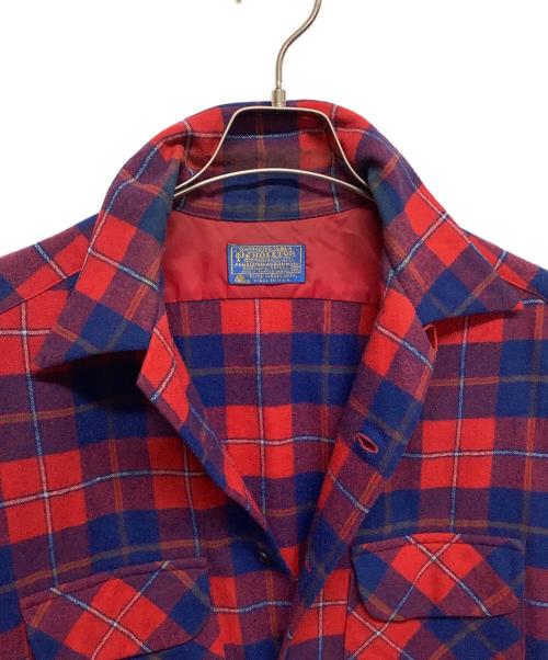 PENDLETON（ペンドルトン）PENDLETON (ペンドルトン) 長袖シャツ　ヴィンテージ　ボードシャツ レッド×ブルー サイズ:Mの古着・服飾アイテム