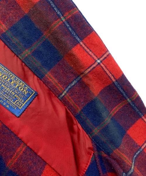 PENDLETON（ペンドルトン）PENDLETON (ペンドルトン) 長袖シャツ　ヴィンテージ　ボードシャツ レッド×ブルー サイズ:Mの古着・服飾アイテム