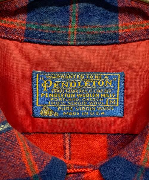 PENDLETON（ペンドルトン）PENDLETON (ペンドルトン) 長袖シャツ　ヴィンテージ　ボードシャツ レッド×ブルー サイズ:Mの古着・服飾アイテム