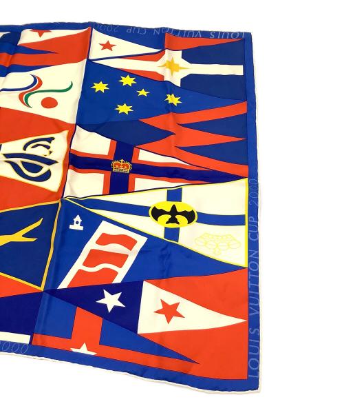 LOUIS VUITTON（ルイ ヴィトン）LOUIS VUITTON (ルイ ヴィトン) スカーフ　Louis Vuitton Cup 2000 マルチカラーの古着・服飾アイテム