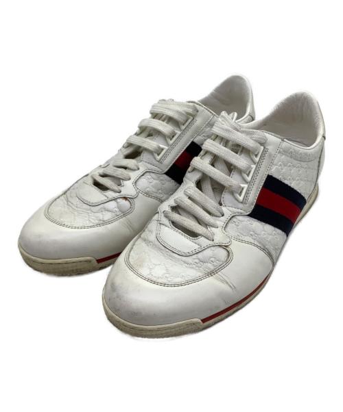 GUCCI（グッチ）GUCCI (グッチ) スニーカー　マイクログッチシマ ホワイト サイズ:26cmの古着・服飾アイテム