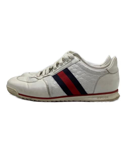 GUCCI（グッチ）GUCCI (グッチ) スニーカー　マイクログッチシマ ホワイト サイズ:26cmの古着・服飾アイテム