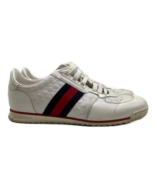 GUCCI（グッチ）GUCCI (グッチ) スニーカー　マイクログッチシマ ホワイト サイズ:26cmの古着・服飾アイテム