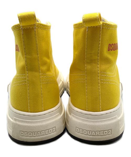 DSQUARED2（ディースクエアード）DSQUARED2 (ディースクエアード) スニーカー イエロー×ホワイト サイズ:40の古着・服飾アイテム