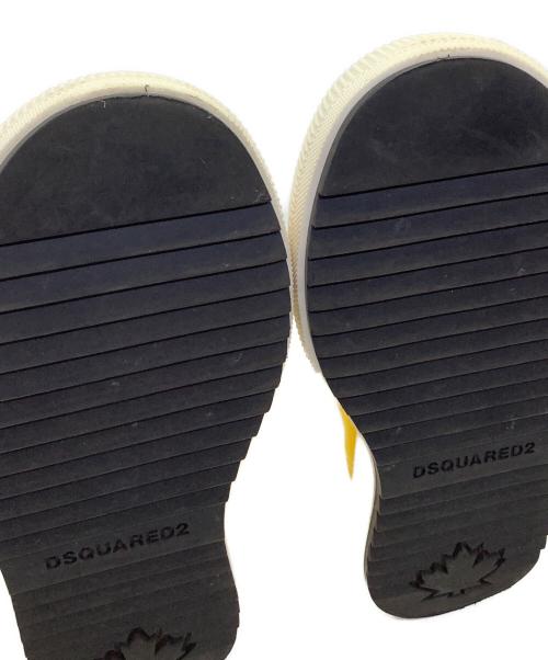 DSQUARED2（ディースクエアード）DSQUARED2 (ディースクエアード) スニーカー イエロー×ホワイト サイズ:40の古着・服飾アイテム