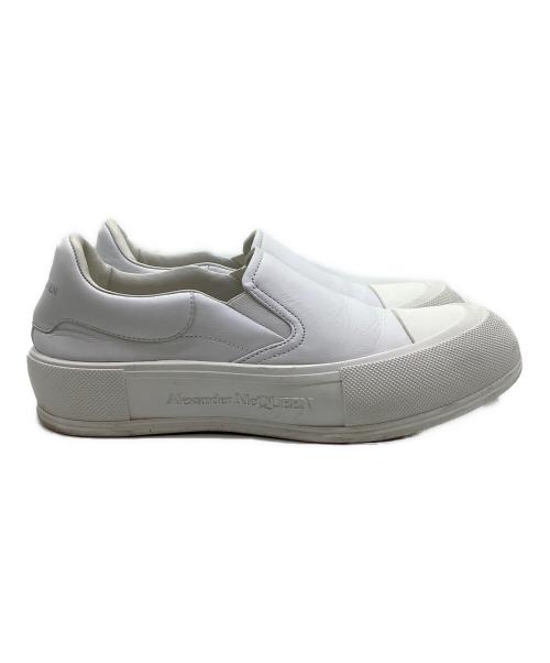ALEXANDER McQUEEN（アレキサンダーマックイーン）ALEXANDER McQUEEN (アレキサンダーマックイーン) スリッポン ホワイト サイズ:41の古着・服飾アイテム