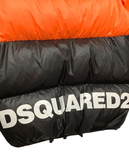 DSQUARED2（ディースクエアード）DSQUARED2 (ディースクエアード) Nylon Hooded Puffer ブラック×オレンジ サイズ:42の古着・服飾アイテム
