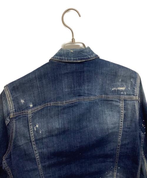 DSQUARED2（ディースクエアード）DSQUARED2 (ディースクエアード) ダメージ加工ウォッシュドデニムジャケット サイズ:48の古着・服飾アイテム