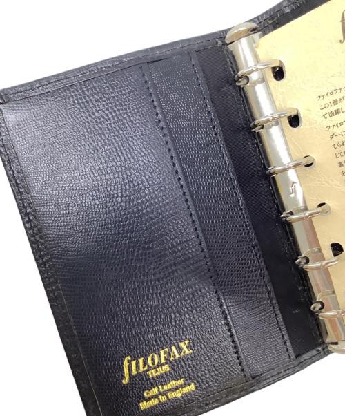 FILOFAX（ファイロファックス）FILOFAX (ファイロファックス) レザー手帳 ブラックの古着・服飾アイテム