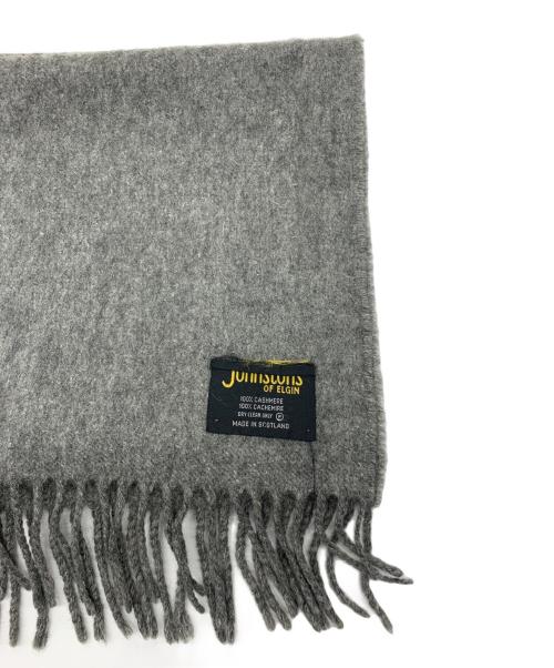 JOHNSTONS（ジョンストンズ）JOHNSTONS (ジョンストンズ) カシミヤストール　JOHNSTONS グレーの古着・服飾アイテム