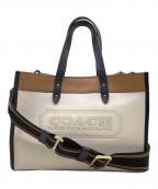 COACHコーチ）の古着「2WAYバッグ」｜ホワイト キャメル