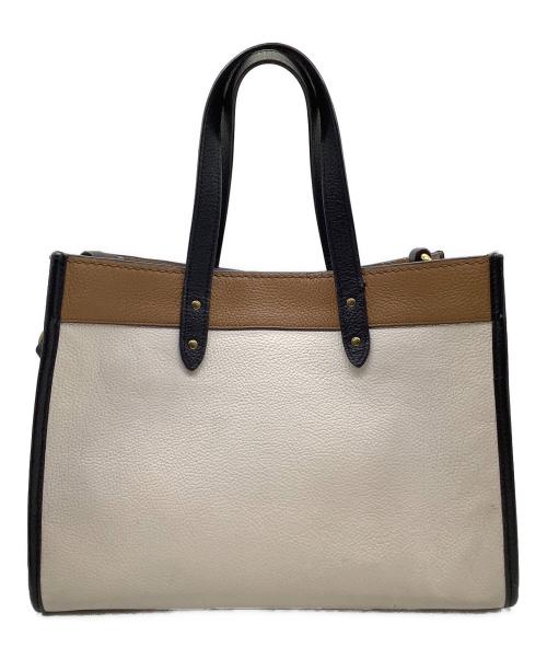 COACH（コーチ）COACH (コーチ) 2WAYバッグ ホワイト キャメルの古着・服飾アイテム