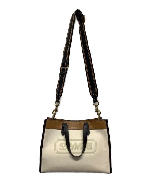 COACH（コーチ）COACH (コーチ) 2WAYバッグ ホワイト キャメルの古着・服飾アイテム