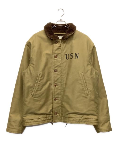 THE REAL McCOY'S（ザ・リアルマッコイズ）THE REAL McCOY'S (ザ・リアルマッコイズ) N-1デッキジャケット カーキ サイズ:44Rの古着・服飾アイテム