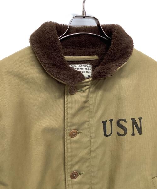 THE REAL McCOY'S（ザ・リアルマッコイズ）THE REAL McCOY'S (ザ・リアルマッコイズ) N-1デッキジャケット カーキ サイズ:44Rの古着・服飾アイテム