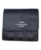 COACHコーチ）の古着「3つ折り財布」｜ブラック