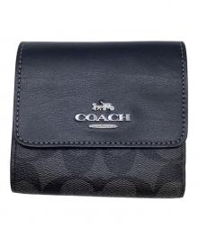COACH（コーチ）の古着「3つ折り財布」｜ブラック