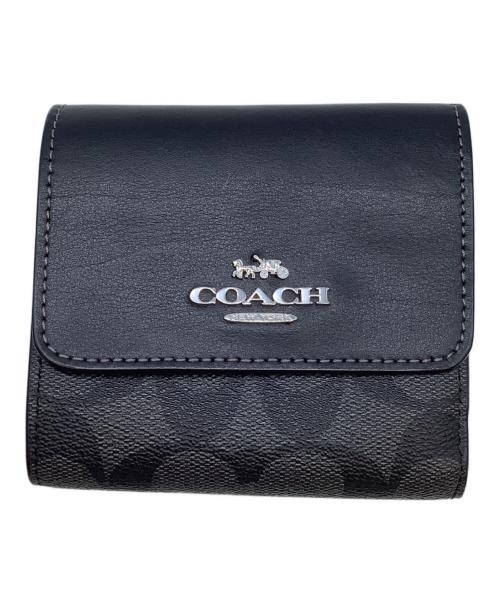 COACH（コーチ）COACH (コーチ) 3つ折り財布 ブラックの古着・服飾アイテム
