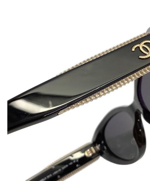 CHANEL（シャネル）CHANEL (シャネル) サングラス　オーバルシェイプサングラス　CHANEL ブラック サイズ:54□18の古着・服飾アイテム