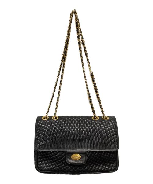 BALLY（バリー）BALLY (バリー) キルティングチェーンショルダーバッグ ブラックの古着・服飾アイテム